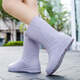 Rain boots for women adult 2024 new fashion style wear mid-tube boots non-slip water shoes rubber shoes overshoes rain boots women pink 37
