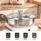 Hanxiao food grade thickened 316 stainless steel soup pot induction cooker hot pot special pot household large capacity hot pot basin German brand 316 soup pot four-piece set 32cm
