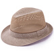 Middle-aged and elderly hat men summer top hat sun hat cool hat casual outdoor mesh summer dad breathable straw hat grey 56 cm