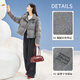 Xiangying Stand Collar Gray Down Jacket Women's Short 2025 Winter New Small High-end Bread Jacket Gray S