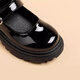 Lekali Girls 'Lederschuhe 2025 Frühlings- und Sommer Neue Kinderprinzessin Performance Schwarze Single-Schuhe mittelgroße Kinder im College-Stil Kinderschuhe Schwarze Love Lederschuhe Größe 32 Innenlänge 19.8 cm