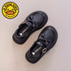 G.duck Girls' Leather Shoes 2026 Spring and Autumn New Children's Shoes Little Girls Princess Shoes Soft Soled Western Style Shoes Performance Shoes Black 28 Inner Length 17.8cm