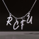 Arsis star's same style imprinted artistic letter necklace for women S925 silver clavicle chain niche design gift for girlfriend artistic letter necklace (Y)