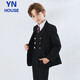 Traje de rendimiento de traje de rendimiento para niños yinuOfang Traje anfitrión de un traje negro 160