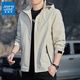 Jeanswest Spring and Autumn Charge Jacket Men's New Men's Loose Hooded Removable Jacket Men's Windproof Work Top 6628 Light Gray 4XL Size (166-175Jin[Jin Equal to 0.5kg])