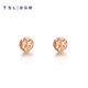 Xie Ruilin (TSL) 18K rose gold earrings plain gold basic color gold earrings AG541
