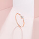 Saturday Fortune (ZLF) 18k gold diamond ring for women rose gold fashionable eye-catching single diamond ripple ring diamond ring T 12
