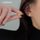 Lnieer sleep-free titanium steel earrings with the word 