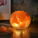 Light luxury high-end Himalayan crystal salt lamp, creative decorative table lamp, Himalayan crystal salt romantic bedside lamp, moon night light, bedroom button dimming model