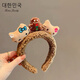 Jianla face wash special headband for women 2026 new autumn and winter cute bear headband hairband hairpin hair accessories plush headwear No. 100 kitty headband yellow leopard pattern A21-307