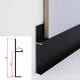 FACEMINI FN-684 5mm wall panel skirting without slotting embedded aluminum alloy skirting 9mm-invisible skirting 7540 matte black 2.5 meters