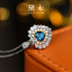 Demi Mengyuan Topaz Necklace Colorful Treasure Female Love Pendant S925 Silver Clavicle Chain as a Gift for Girlfriend