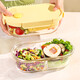Cialcopper glass lunch box microwave oven heating and partition fresh-keeping box lunch box office worker seal box bento box oval 840ml