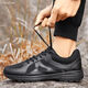 3531 training shoes WJ new physical training shoes outdoor hiking cross-country mountaineering running fire fighting small black running shoes black size 41
