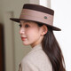 Xiangxue Yuxiu French celebrity wool wool top hat for women in autumn and winter elegant versatile felt hat Hepburn fashionable simple flat hat for women camel color