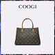 COOGI bag women's bag light luxury brand hand-held tote bag women's crossbody bag Valentine's day birthday gift to girlfriend wife coffee color direct delivery Kyokura