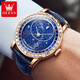 
OLEVS Swiss certified brand watch men's mechanical watch fully automatic men's watch luminous waterproof high-end star men's watch OLEVS-9923-rose shell drill ring