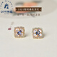 Fat Donglai quality tanzanite earrings for women s925 silver country trend earrings niche design autumn and winter earrings style 1 s925 silver tanzanite earrings