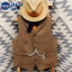 Taozilang Spring and Autumn British retro herringbone wool suit vest men casual slim men wool vest trend SN12 dark gray 2XL