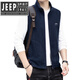 JEEP SPIRIT Jeep Spirit Polar Fleece Vest Men's Autumn and Winter Casual Versatile Plus Velvet Thickened Fleece Vest Men's Jacket Royal Blue L Recommended 125-145 Jin Jin equals 0.5 kg