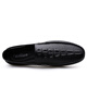 Diluochi Frühling und Sommer kleiner Größe 37 Echtes Leder lässig Lederschuhe Herren Beanie Schuhe Britisch Krokodil Muster Cowhide Mode Liebesfahrer Herrenschuhe 9898 Black 40 (250 mm) Lederschuhgröße