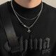 Qi Xiaomi Starlight double-layered men's necklace men's trendy clavicle chain niche high-end pendant fashion jewelry birthday gift