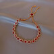 Nanzhi Outlets Clearance 18k Summer Rhapsody Micro-paved Ruby Bracelet Girlfriend Bracelet Rose Gold Circumference Approximately 24cm Adjustable