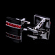 
KFLK Men's Cufflinks French Cuff Stud Shirt Crystal Sleeve Stud High-end Birthday Gift Shirt Buttons Cuff Links Lettering Custom Gift Box Hardcover Red
