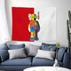 Nianrou Nordic Brand Trendy Sesame Street Fond Cilot Ins Hanging Tissu Room Disposet Dormitory Decoration Décoration Internet Célébrité Tapasches GT677 Largeur 100cm - Hauteur 75cm (collection et achat + package d'installation)