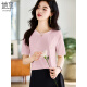 
She enjoys a short-sleeved T-shirt for women, round neck, casual and versatile embroidered top for women, T-shirt, simple short-sleeved base shirt T143T1390