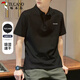 Woodpecker (TUCANO) short-sleeved T-shirt men's summer fashion versatile polo bottoming shirt comfortable breathable top men's black L