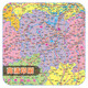 【全新正版】覆膜行政地图 中国地图+世界地图 知识版 滚筒包装无折叠共2张 高清正版105*75cm大尺寸墙贴挂画墙面