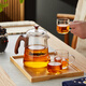 Mesni thickened glass teapot teapot heat-resistant glass teapot wooden handle teapot Kung Fu tea set