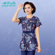 Yifu Mom swimsuit for middle-aged and elderly women, conservative split two-piece set, sports belly-covering, slimming, large size loose spa swimsuit