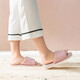 JD.com [Gospel de pie de sudor] Senadoras de algodón y línea de cuatro estaciones ligeras y cómodas zapatillas de moda caseras rosa para mujeres 37-38