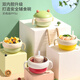 Hao'e infant and children's constant temperature supplementary food bowl, baby 1-3-6 years old ppsu water insulating suction cup steaming and cooking tableware, water insulating constant temperature-PPSU inner liner anti-scalding* straw filter