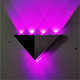 Micro LED wall lamp modern simple creative corridor aisle bar club KTV background wall decoration colorful color-changing light 5W purple light high-brightness model