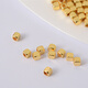 Yuyao 18k gold sugar cube beads small sugar cube gold rose gold necklace bracelet pendant loose beads gold beads diy accessories 4 regular version diameter 2.0 through hole beads-k yellow