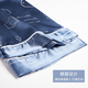 Antarctic ice silk men pajamas men summer short-sleeved trousers imitation silk cardigan lapel loose home clothes light blue 2XL