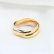 [Second-hand 99 new] Cartier Cartier TRINITY three-ring three-color gold ring small/medium classic pairing ring for men and women 99 new medium-sized model - single product - width 3.2 mm special counter price 15100 59 (National code 19)