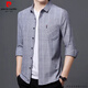 
Pierre cardin brand pure cotton long-sleeved shirt men's spring and autumn middle-aged and elderly men's plaid loose large-size cotton shirt trend 6626 blue [thin style] 175/XL suggests 135-145Jin [Jin equals 0.5 kg]