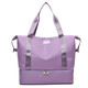 
Cool kar travel bag women's luggage bag large capacity fitness bag casual Oxford cloth bag short-distance travel handbag light purple [with shoe bin + dry and wet separation]