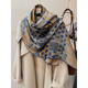 Story Life Gifts Silk Buff Femen's Outumn and Winter Silk lana de seda suave Bufanda cuadrada grande CALLO Cálido Taloso Temperamento Versátil de Mujeres Fubao