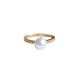 Qichangtang freshwater pearl ring, single full diamond ring, loose ring jewelry, birthday gift for girlfriend, mom, wife, simple freshwater pearl ring