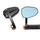 KTM390 handle mirror 800NK250duke Z900 450 790 Kaiyue 321r modified handlebar rearview mirror Medium titanium color 846 grams (appearance and anti-shake)