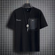 Mu Zangba short-sleeved T-shirt for men's summer thin ins printed half-sleeved round neck T-shirt for men's slim body half-sleeved top 826 black XL (120-140)Jin[Jin equals 0.5 kg]