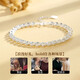 
Chinese Golden Phoenix Tail Love Silver Bracelet Women's Shimmering Bracelet Sterling Silver 520 Valentine's Day Gift to Give My Girlfriend's Wife's Birthday Foot Silver Phoenix Tail Bracelet [Jingsuda]