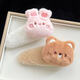 Plush bear rabbit hair clip for women autumn and winter side bangs clip cute children bb clip girl hair clip hair clip headdress brown bear clip