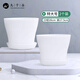 Jiuqiangu flowerpot open diameter extra large 2 pack plastic thickened and deepened simple resin flowerpot white with tray 3880