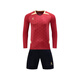 Karmakekarme -Fußballuniform Langhülle Erwachsener Kindertrikot Sport Männer und Frauenwettbewerbstraining Team Uniform Schnell trockener Druck Red XL